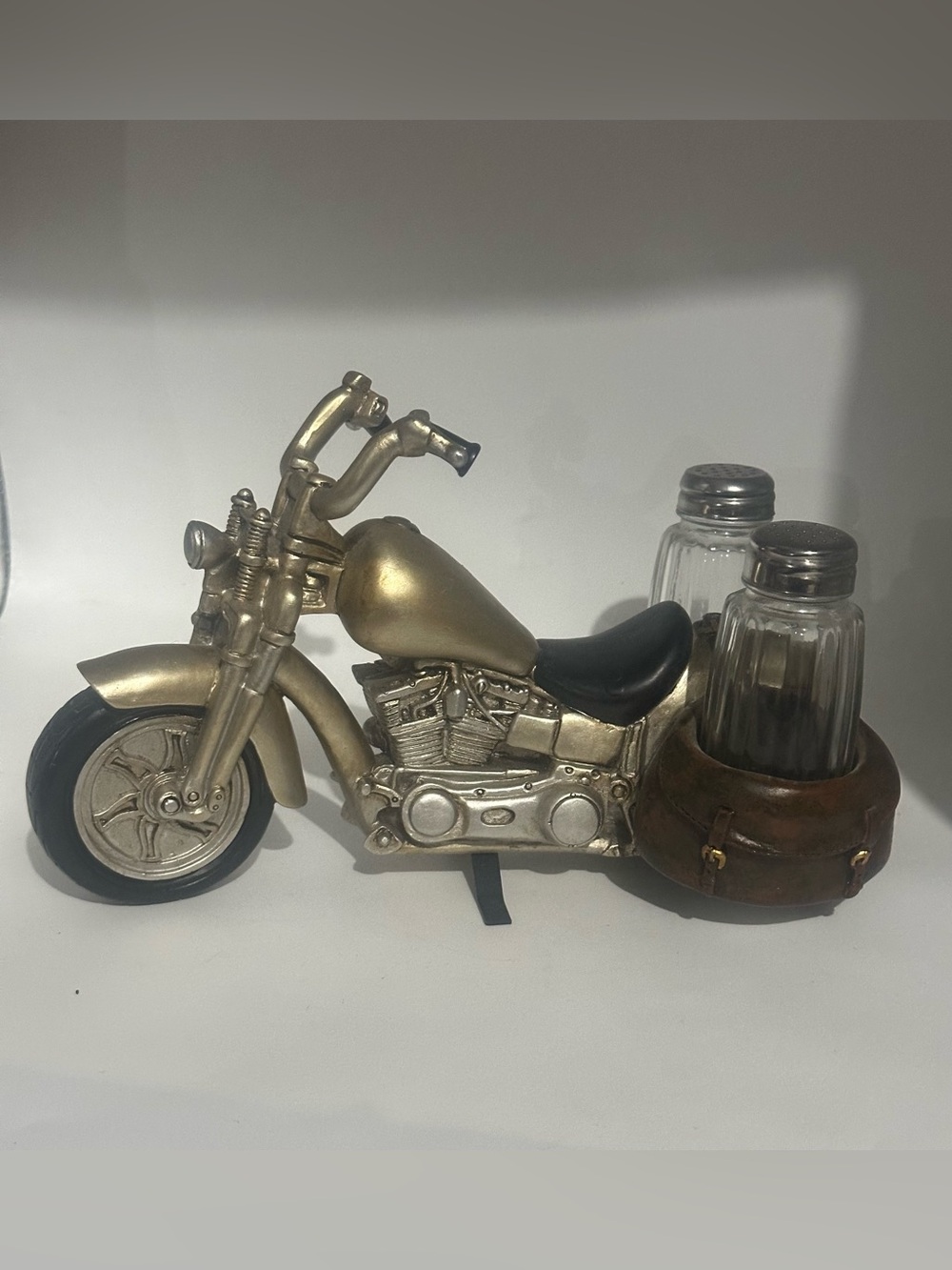 Motorcycle Salt and Pepper Shaker Holder